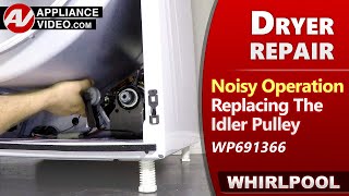 Dryer Idler Pulley Diagnostic amp Repair by Factory Technician  Drum not turning  Making noise [upl. by Doolittle213]