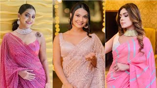 Sri Lankan Actresses Saree Designs Collection  Saree Designs Ideas  Saree AshiFashionSL [upl. by Noira]