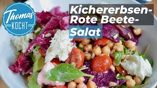 Kichererbsensalat mit Roter Bete  eine komplette und vollwertige Mahlzeit [upl. by Iaka]