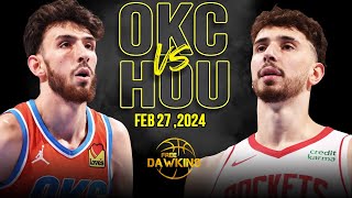 OKC Thunder vs Houston Rockets Full Game Highlights  February 27 2024  FreeDawkins [upl. by Ielak623]