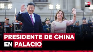 Presidenta Dina Boluarte recibe a su homólogo de China Xi Jinping en Palacio de Gobierno [upl. by Johanna276]