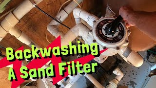 Backwashing A Sand Filter Pool Cleaning Swimming Pool Sand Filter Cleaning [upl. by Tam]