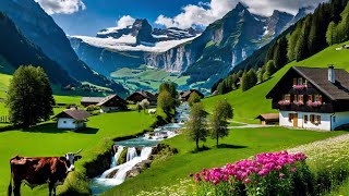 🇨🇭Grindelwald Switzerland Relaxing Walking Tour 4K [upl. by Vaughan]