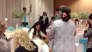 Marissa amp Martins wedding garter toss [upl. by Eyoj974]