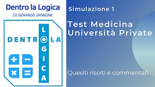 Correzione della Simulazione Test Medicina Private Cattolica San Raffaele Campus Biomedico [upl. by Colwell150]