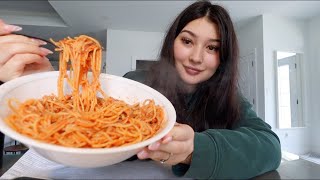 New Mom QampA  Spaghetti Mukbang  Karlee Steel [upl. by Ashbaugh]