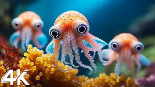 Aquarium 4K VIDEO ULTRA HD 🐠 Beautiful Coral Reef Fish  Relaxing Sleep Meditation Music [upl. by Eskil]