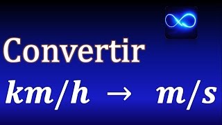 Cómo convertir kilómetros por hora a metros por segundo muy fácilmente Ejemplo 1 [upl. by Murphy235]