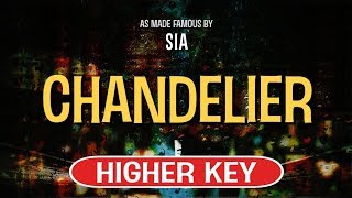 Chandelier Karaoke Higher Key  Sia [upl. by Tol]