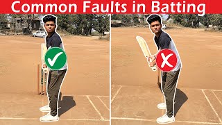 Common Faults in Batting  Cricket Batting Tips for Beginners  Cricket Coaching [upl. by Holt]