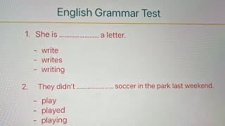 English Grammar Test  working with verbs [upl. by Rudiger967]