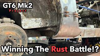 Rear Wing Rot  Repaired With The Scrap Sill  1969 Triumph GT6 Mk2 Restoration  Pt 22 [upl. by Nnyletak]