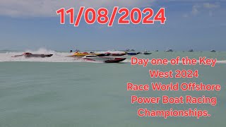 Race World Offshore Power Boat Racing Day One of the Races in Key West 11082024 [upl. by Nnylear]