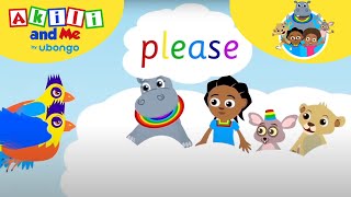 Akili learns to say please  Akili amp Me  Learning videos for kids [upl. by Meyers]