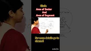 Area of sector and segment of Circleareaofsegment areaofsectorareaofcircle class10th maths [upl. by Frolick]