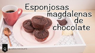 Magdalenas esponjosas de chocolate [upl. by Nalepka]