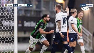 GAIS  Malmö FF 00 Highlights  GAIS mot MFF Höjdpunkter  Allsvenskan 2024 [upl. by Eetnod795]