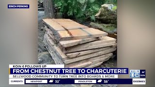 From chestnut tree to charcuterie Sellwood tree lives on [upl. by Cerellia]