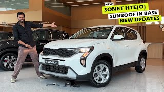 New Base Model amp Sunroof 2024 AllNew Kia Sonet HTEO  New Updates Review [upl. by Eetse]