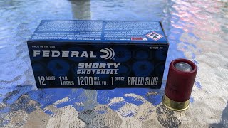 Federal 12 Gauge ShortyMini Shells 1 Ounce Slug  Breakdown [upl. by Anilet]