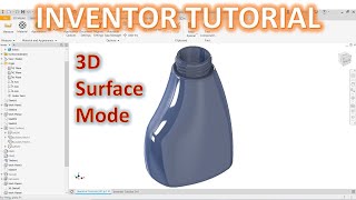 Inventor 2022 Tutorial 241  3D Surface Model Basic Beginners [upl. by Robinson]