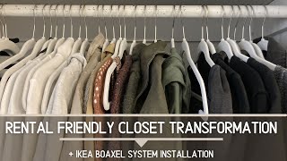 Renter Friendly Closet Makeover  Ikea Boaxel Installation [upl. by Alfie]