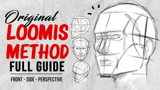 How to draw heads with Loomis Method Tutorial  DrawlikeaSir [upl. by Nuahsyt]