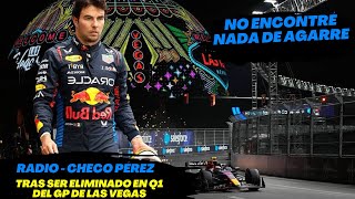 Radio Subtitulada Checo Pérez Tras Quedar Eliminado en Q1 del GP de Las Vegas F1 radio [upl. by Ernest]