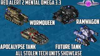 MENTAL OMEGA 33 Red Alert 2  All Stolen Tech Units [upl. by Nnahsal]