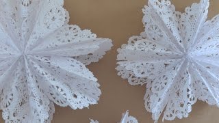 Doily Snowflake Stars [upl. by Miarfe]