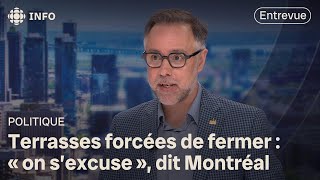 Terrasses fermées à Montréal  un employé du service incendie suspendu [upl. by Jezrdna678]