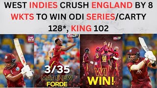 West Indies gets it right in final ODI to crush EnglandAnother home series win for West Indies [upl. by Bluefield]