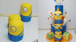 Step by Step Tutorial Minions Sugar Art Cake Decorating Ideas minions birthdaycake cakedesign [upl. by Navannod626]