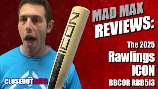 Rawlings ICON BBCOR Bat RBB5I3 Overview 2025 [upl. by Kcirdaed]