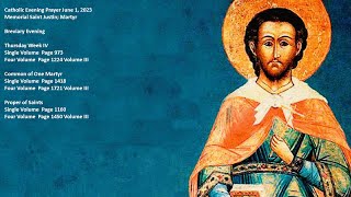 Catholic Evening Prayer June 1 2023 Memorial Saint Justin Martyr [upl. by Lebisor]