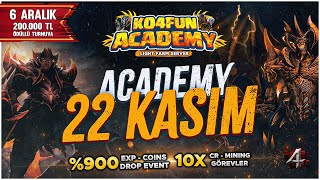 🏆KO4FUN 🔥22 Kasım Academy Geliyor Sende Yerini aL 🔥 KnightOnline 🔥 PvPServer🔥🏆 w4vn1 🏆 [upl. by Notnarb]