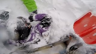 Dramatic Rescue of Skier Caught in Avalanche [upl. by Nort]