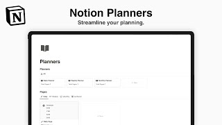 Notion Planners Streamline Your Planning and Daily Routine [upl. by Mil]