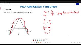 PROPORTIONALITY THEOREM GRADE 12 EXAM TYPE QUESTION EXAMPLE 1 amp2 [upl. by Auhsej]