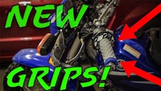 How To replace Grips on a TW200 with Cycra Probend Handguards [upl. by Ellehcsar]