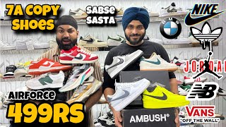 Shoe Dope Nike 499Rs JordanAdidas 7a Copy First Copy AirforceTravis Scott Delhi Wholesale [upl. by Ivanah]