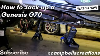 How to Jack Up Genesis G70 Jack Points [upl. by Nagard800]