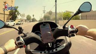 Piaggio MP3 500 Sport  Lane Splitting in LA [upl. by Eatnoed]