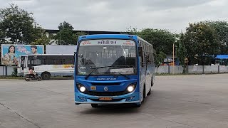 Back to Back GSRTC Bus Arriving and Departing From Bharuch Bholav [upl. by Riatsila521]