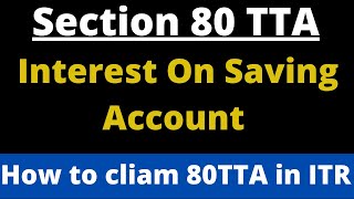 How to claim deduction us 80TTA in ITR1 for AY 202223 II Show 80 TTA in ITR1 II cavedtaya [upl. by Aryas]