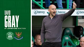 Hibernian 2 St Johnstone 0  David Grays Reaction  William Hill Premiership [upl. by Corabelle625]