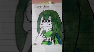 Late post drawing of Tsuyu Asuidrawing myhereoacademia youtubeshorts [upl. by Netneuq]