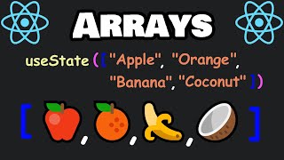 React JS how to update ARRAYS in state 🍎 [upl. by Dacie]