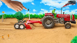 New technology science project  Most advance Lazer level Machine  tractor videos  MF 385 tractor [upl. by Artined531]