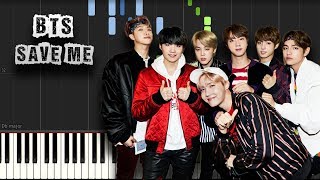 BTS  Save Me  Piano Tutorial Synthesia Download MIDI [upl. by Audry797]